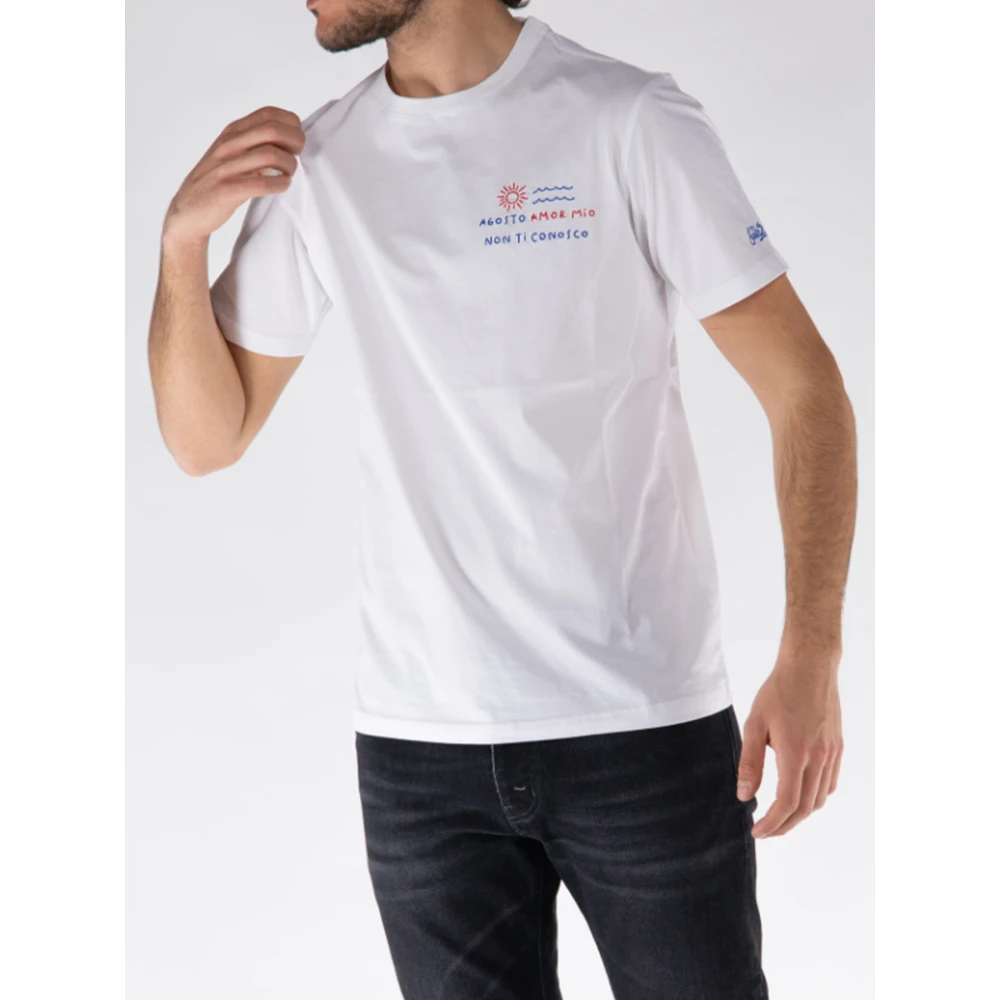 MC2 Saint Barth Wit T-shirt met stijl White Heren