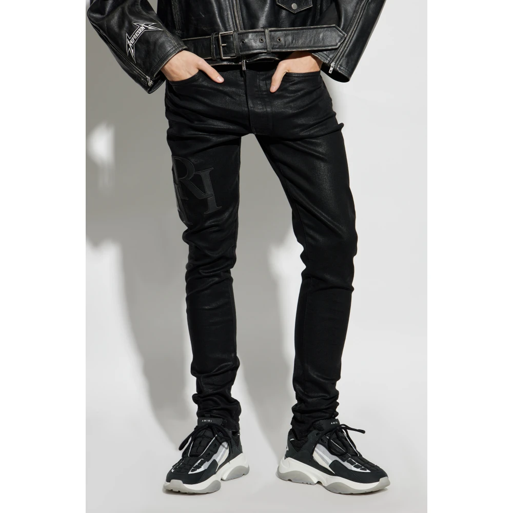 Amiri Jeans met logo Black Heren