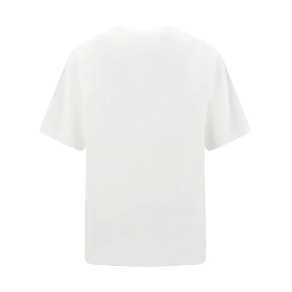 Dolce & Gabbana Monochrome Katoenen V-hals T-shirt White Heren