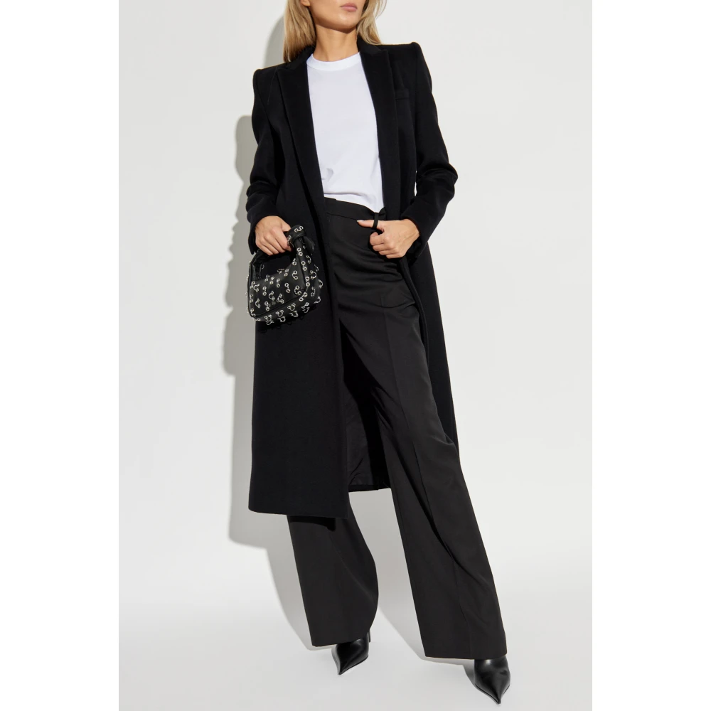 alexander mcqueen Wollen jas Black Dames