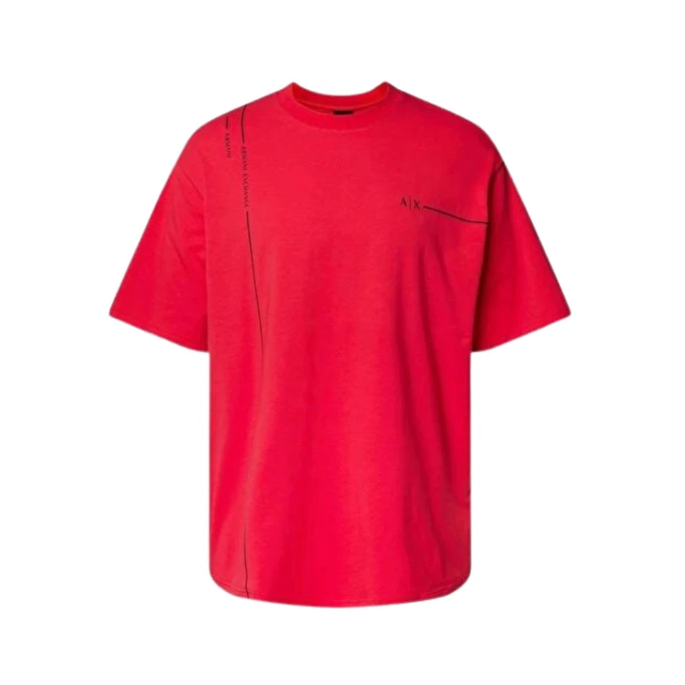Armani Exchange Grundläggande T-shirt Red, Herr