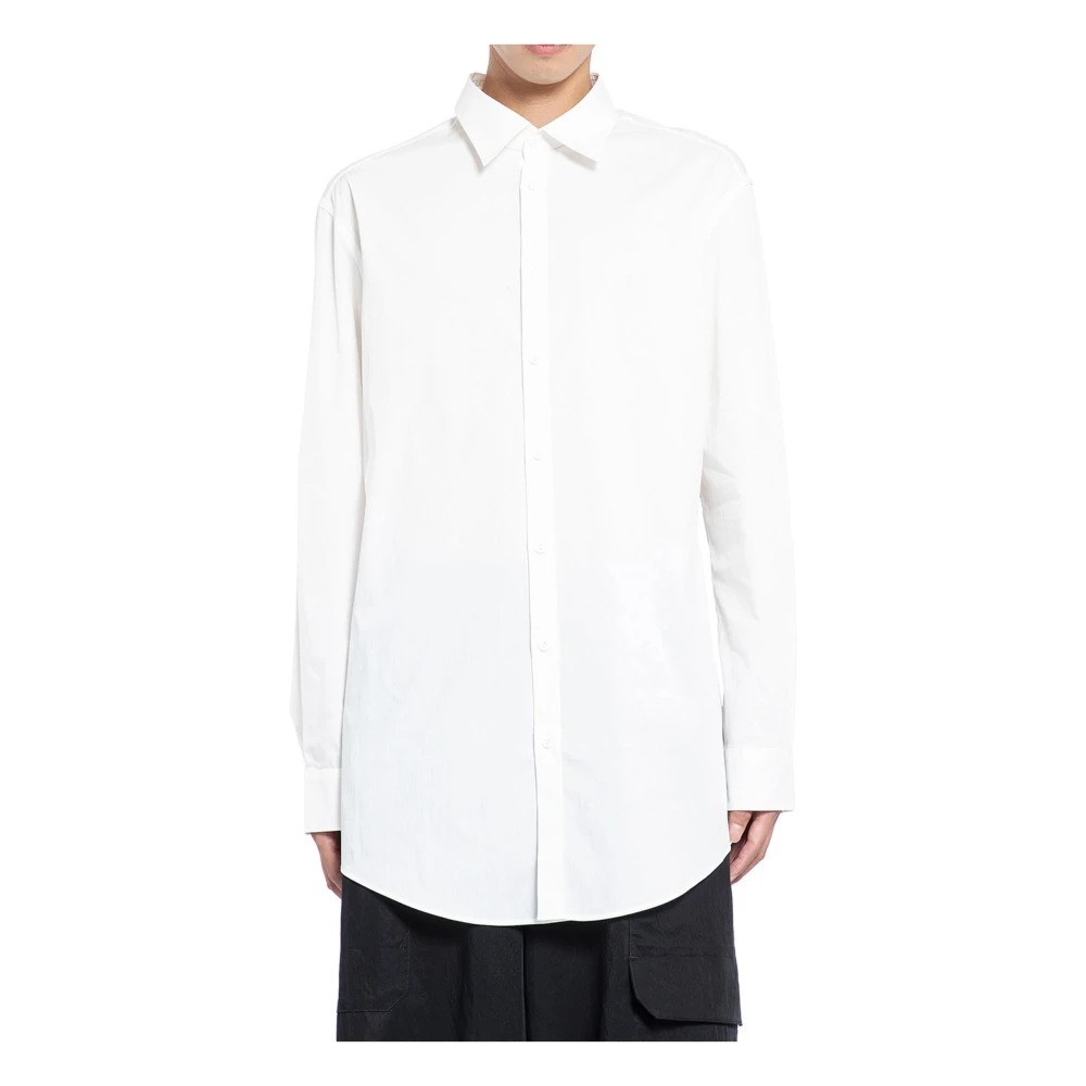 Y-3 Witte Katoenen Shirt met Logoprint White Heren