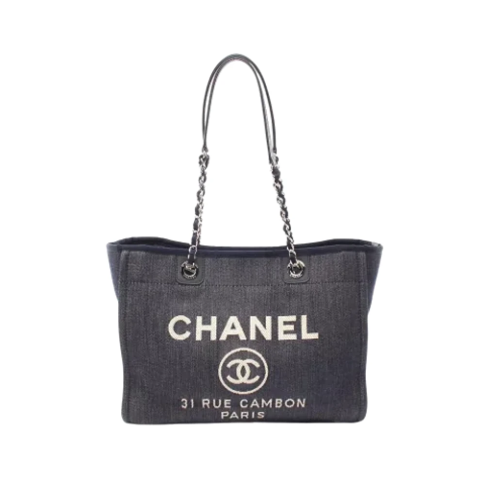 Chanel Vintage Pre-owned Denim chanel-bags Purple Dames