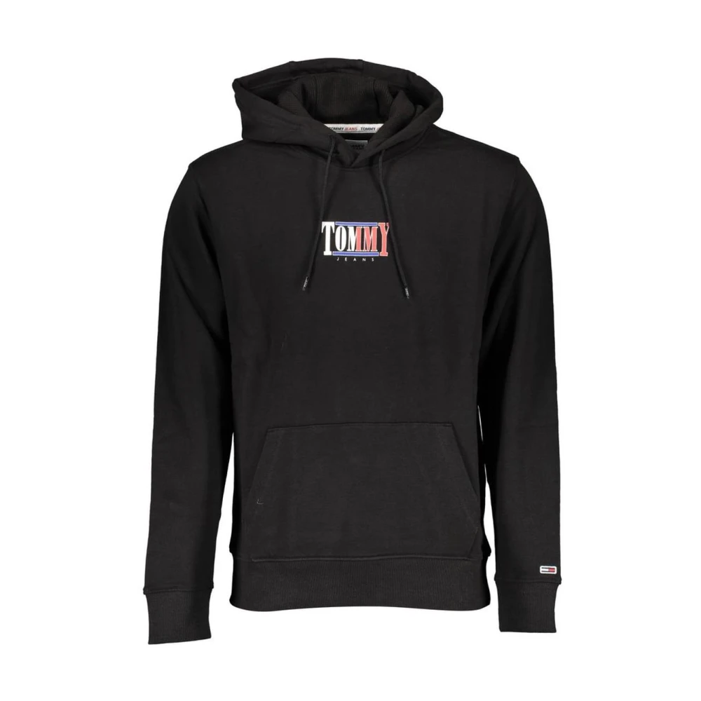 Tommy Hilfiger Men's Black Hoodies, 2XL, Cotton Hoodie With Logo Print