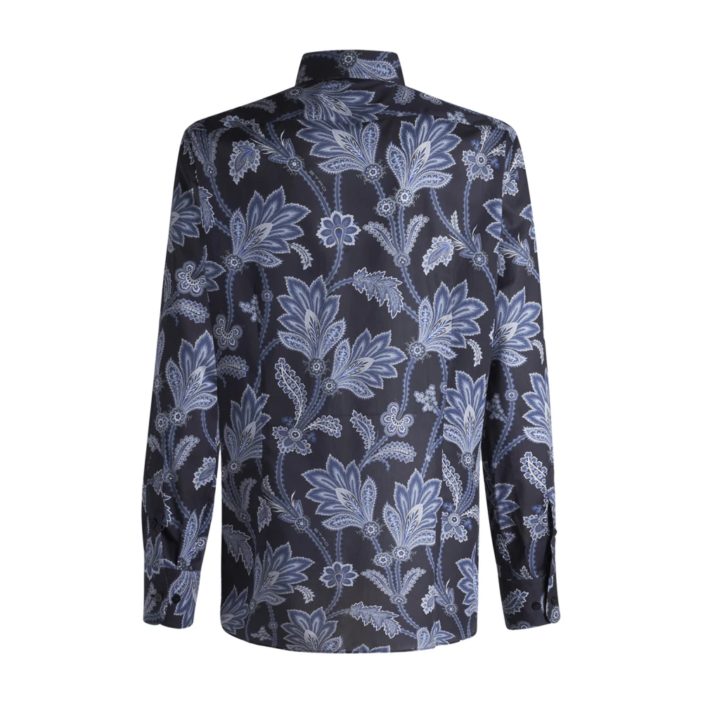 ETRO Blauw Bloemenoverhemd Multicolor Heren