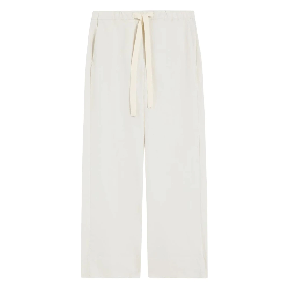 Max Mara Women's Beige Argento Wide Trousers - Wide Trousers - L - Trousers