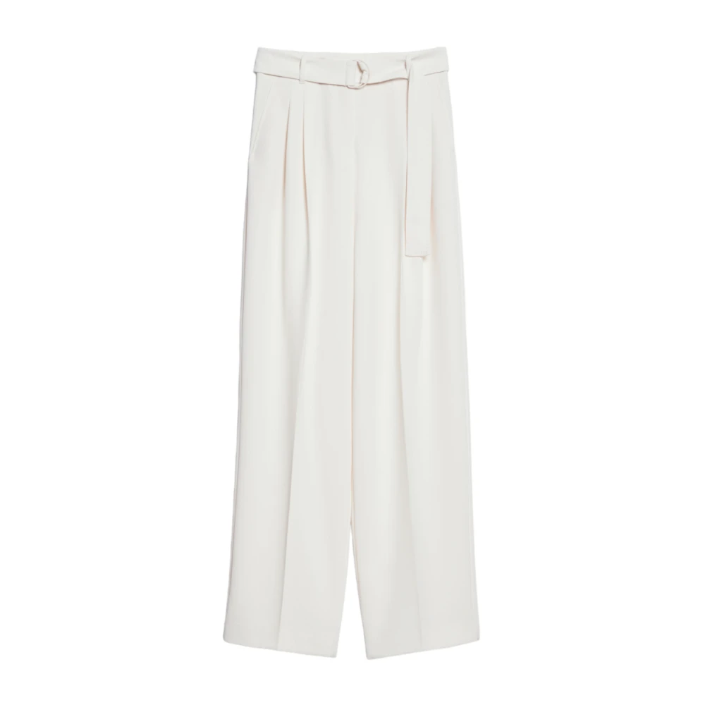 Max Mara Studio Witte Wijde Broek voor Moderne Vrouw White Dames