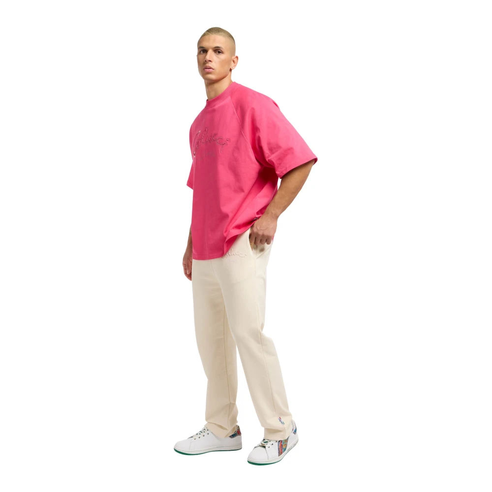 carlo colucci Premium Familie Oversize T-Shirt Pink Heren