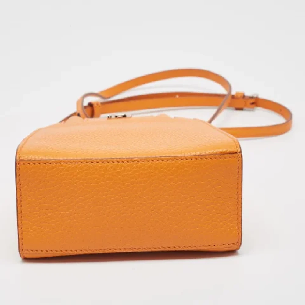 Burberry Vintage Pre-owned Leather totes Orange Dames