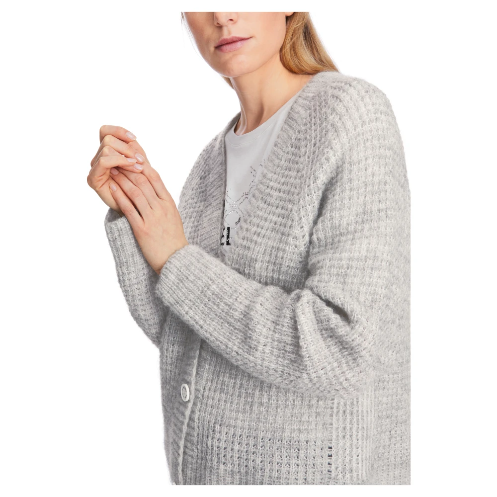 Marc Cain Alpaca Blend Raglan Cardigan Gray Dames