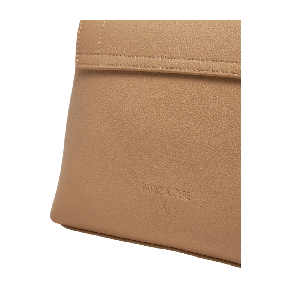 PATRIZIA PEPE Stijlvolle Leren Tas Beige Dames