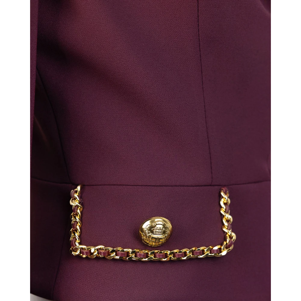 Elisabetta Franchi Rode Cropped Jas met Kettingdetail Red Dames