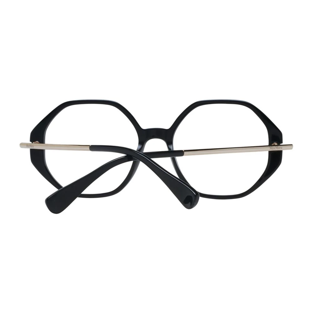 Max Mara Zwarte Ronde Plastic Optische Frames Black Dames
