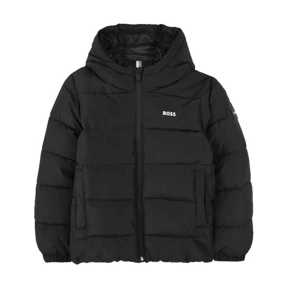 Hugo Black Winter Jacket - Male - Winter Jackets - 10 Y - Kids