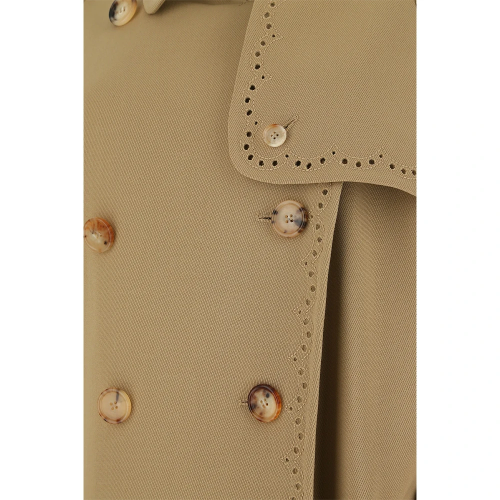 Chloé Stijlvolle Trench Parka Jas Beige Dames