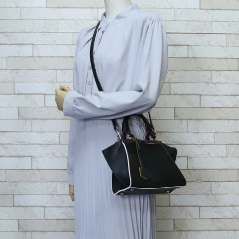 Fendi Vintage Pre-owned Leather shoulder-bags Black Dames