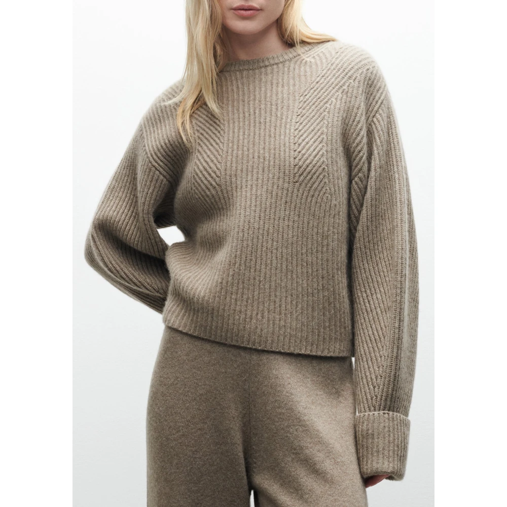 Arma Zachte Cashmere Trui Grijs Taupe Beige Dames