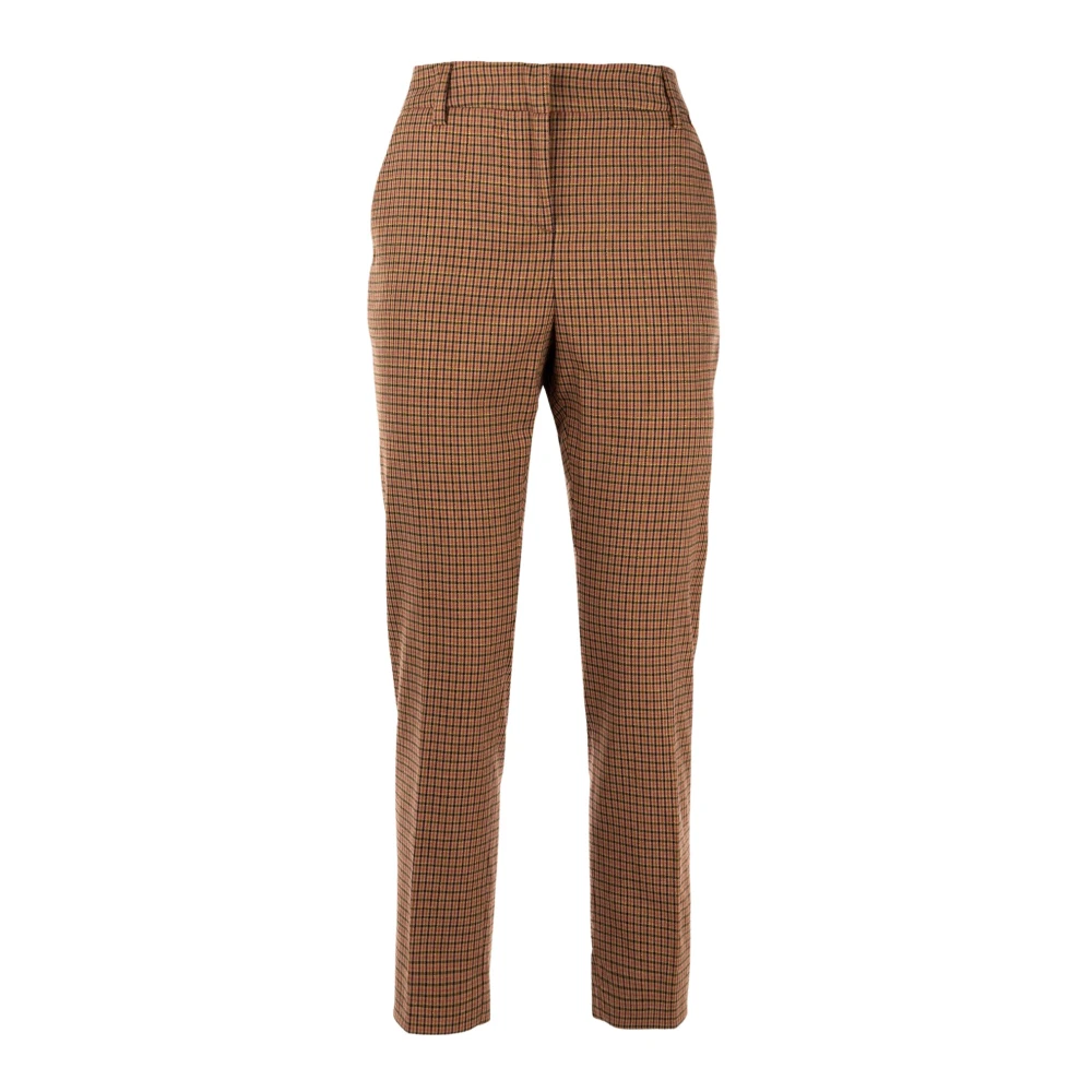 Liu Jo Elegante Geruite Winterbroek Vrouwen Brown Dames