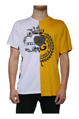 Vit Gul Logo Print T-shirt