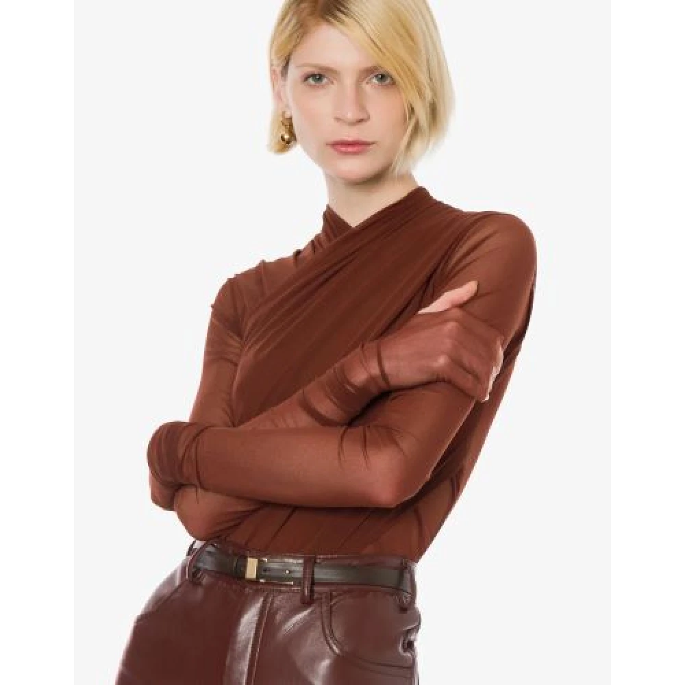 Philosophy di Lorenzo Serafini Tule Body Lorenzo Serafi Bruin Brown Dames