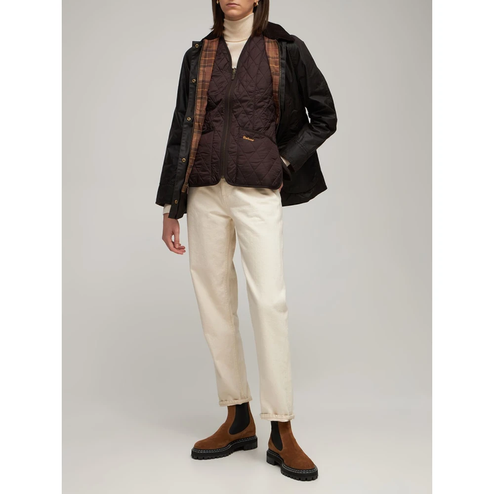 Barbour Bruine Fleece Vest met Zakken Brown Dames