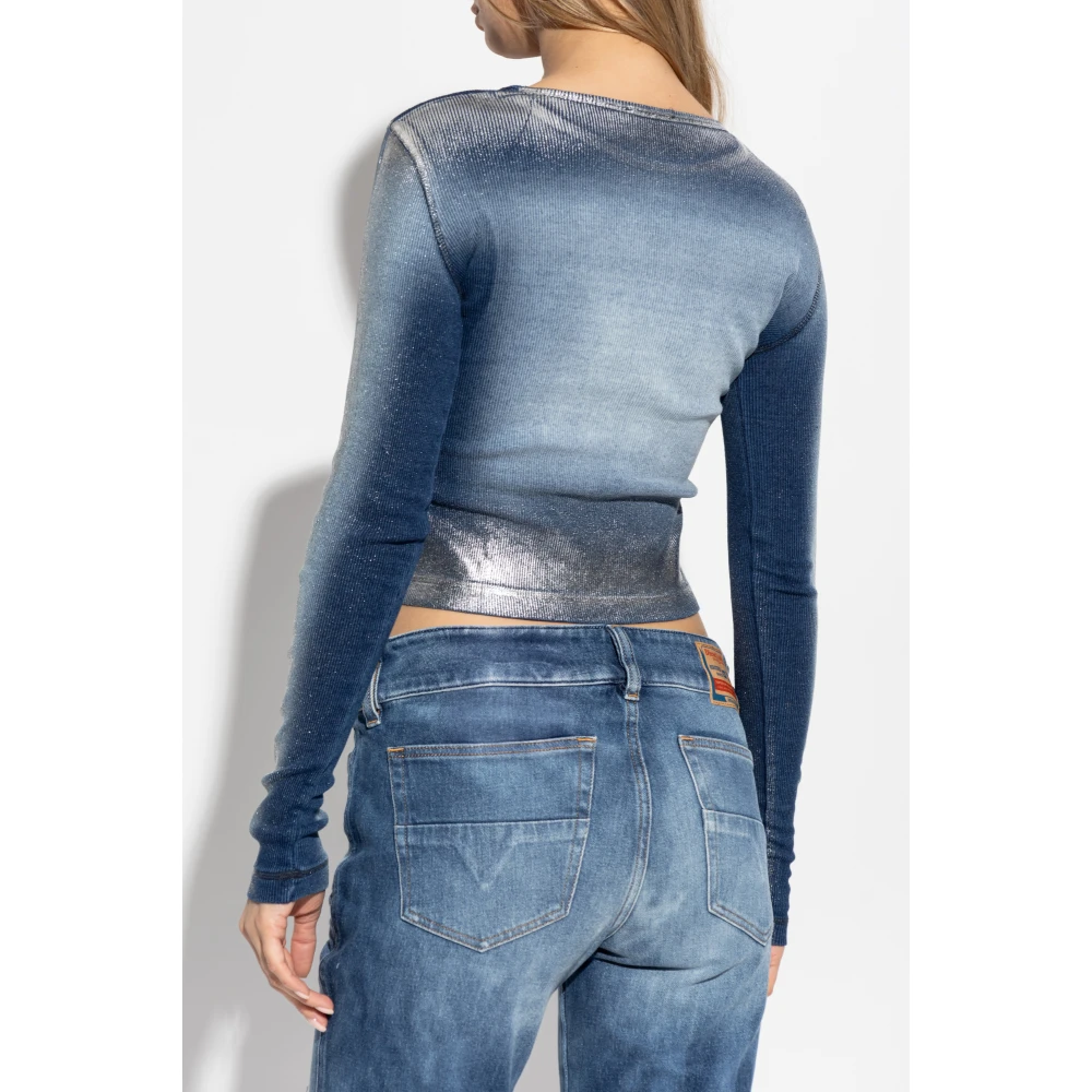 Diesel Top T-Banes-Nc-Q1 Blue Dames