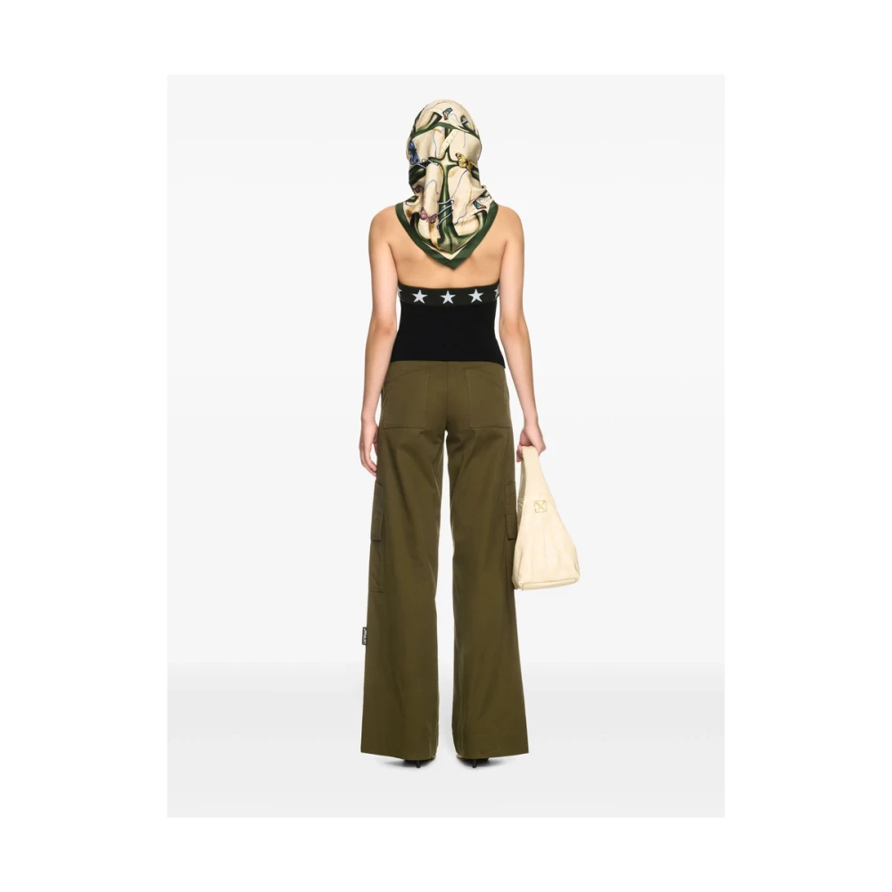 Off White Olijfgroene Cargo Broek Green Dames