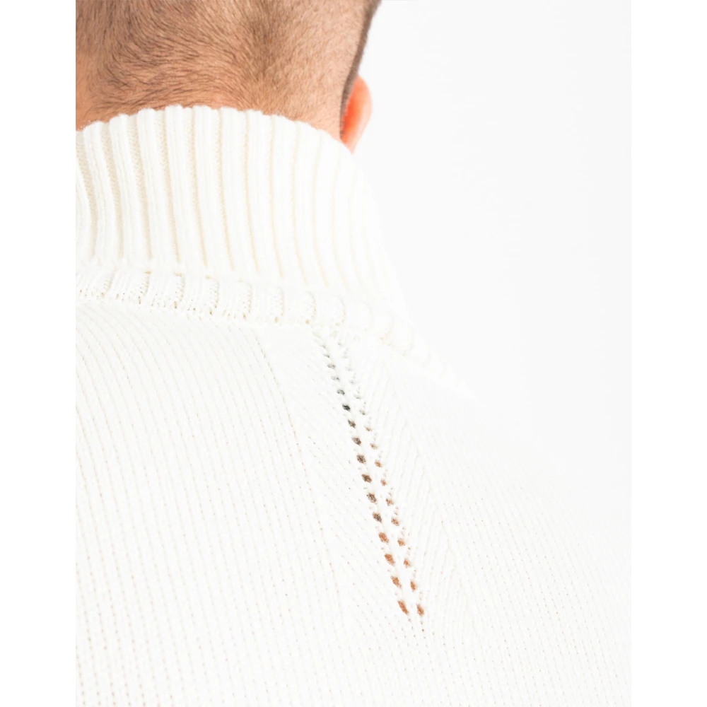 Corsinelabedoli Turtleneck Jumpers in Marineblauw Wol White Heren