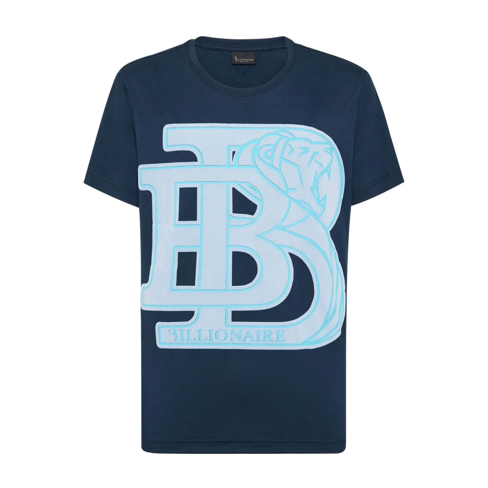 Billionaire Casual Grafisch T-shirt Blue Heren