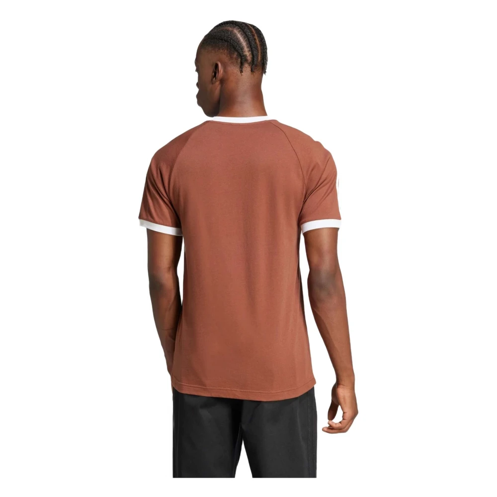 Adidas 3 Strepen T-shirt Brown Heren