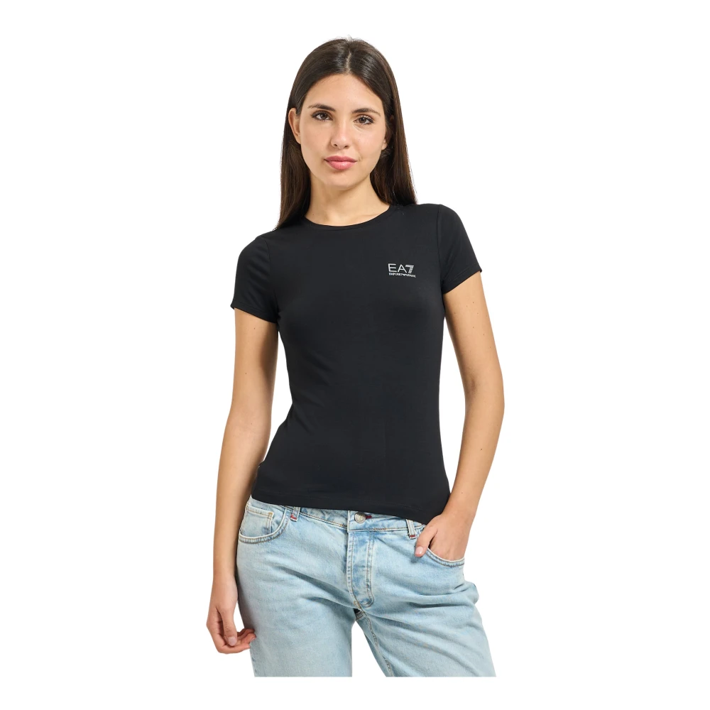 Emporio Armani Donna Nero Top, Xl, New,
