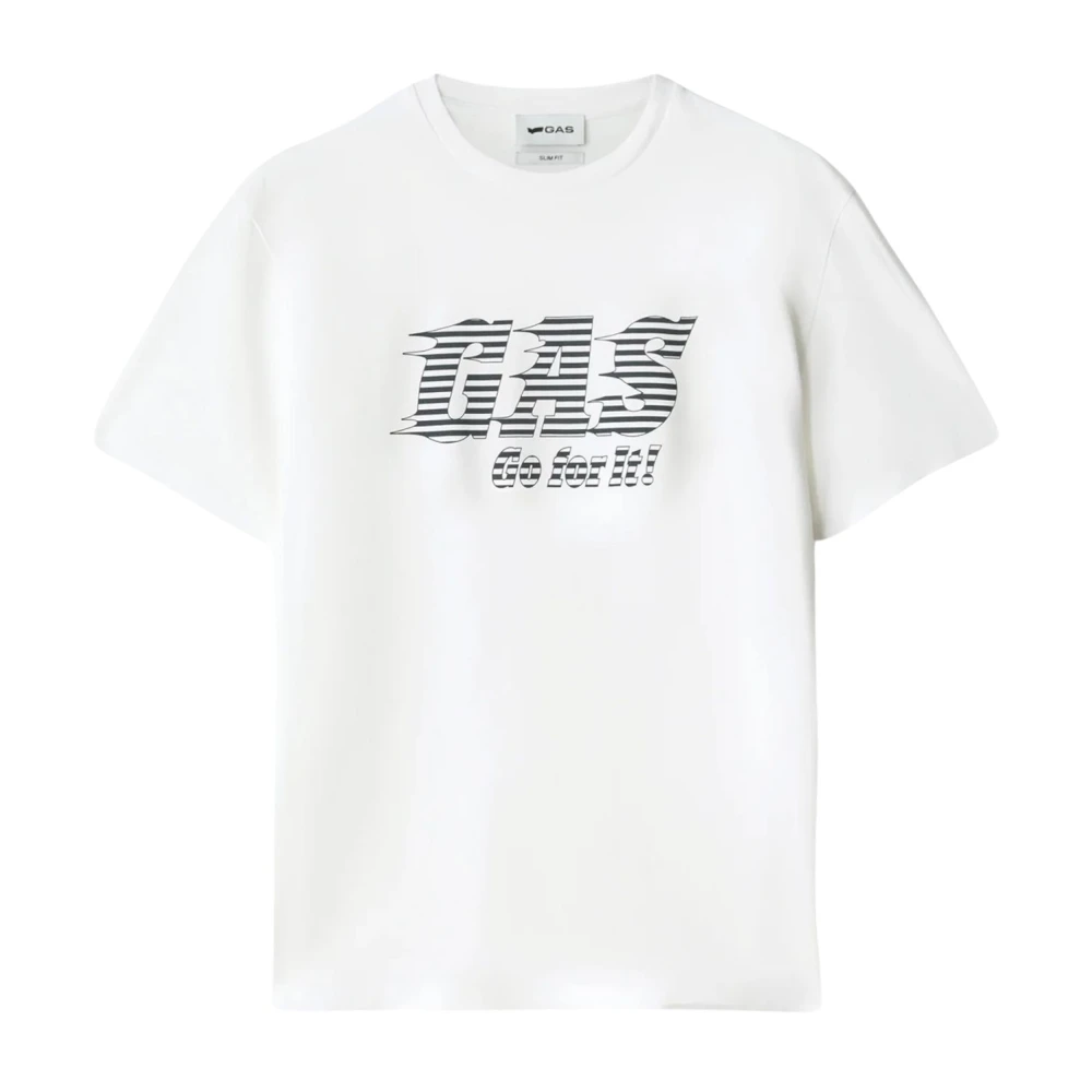 GAS Korte Mouw T-shirt White Heren