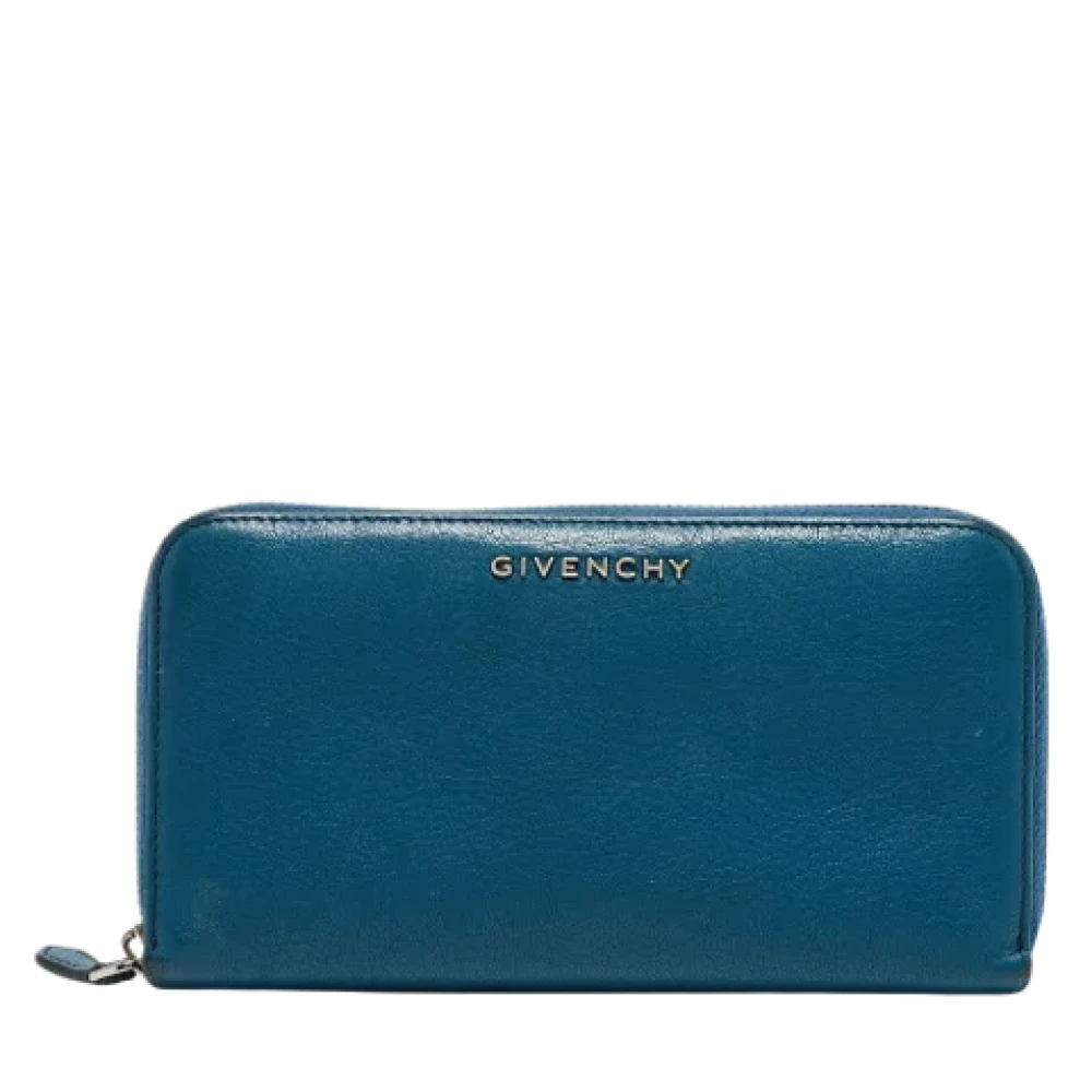 Givenchy Pre-owned Leather wallets Blue Dames