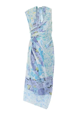 Floral Drape Wrap Dress