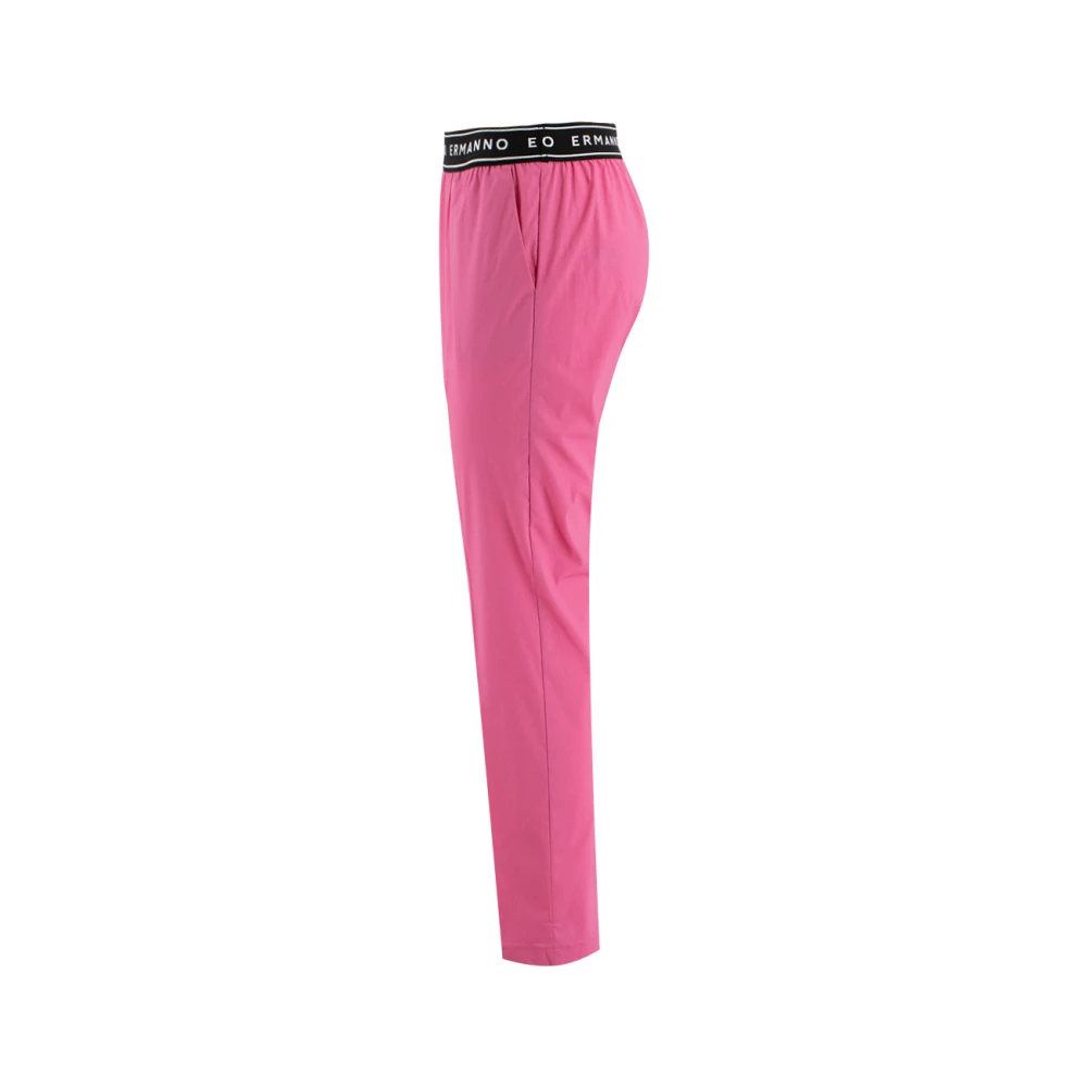 Ermanno Scervino Getailleerde Katoenen Broek Pink Dames