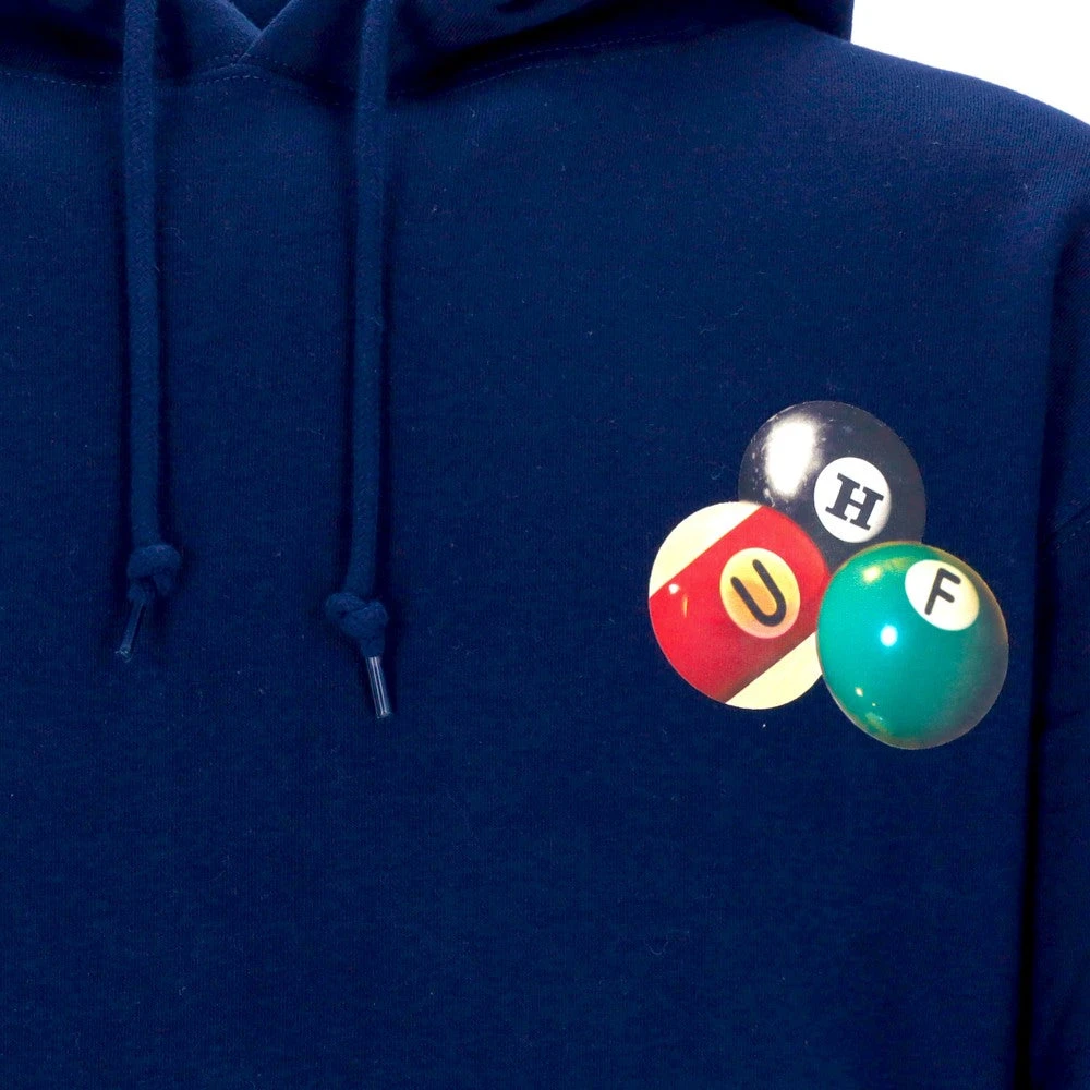 HUF Navy Hoodie met Kangoeroezak Blue Heren