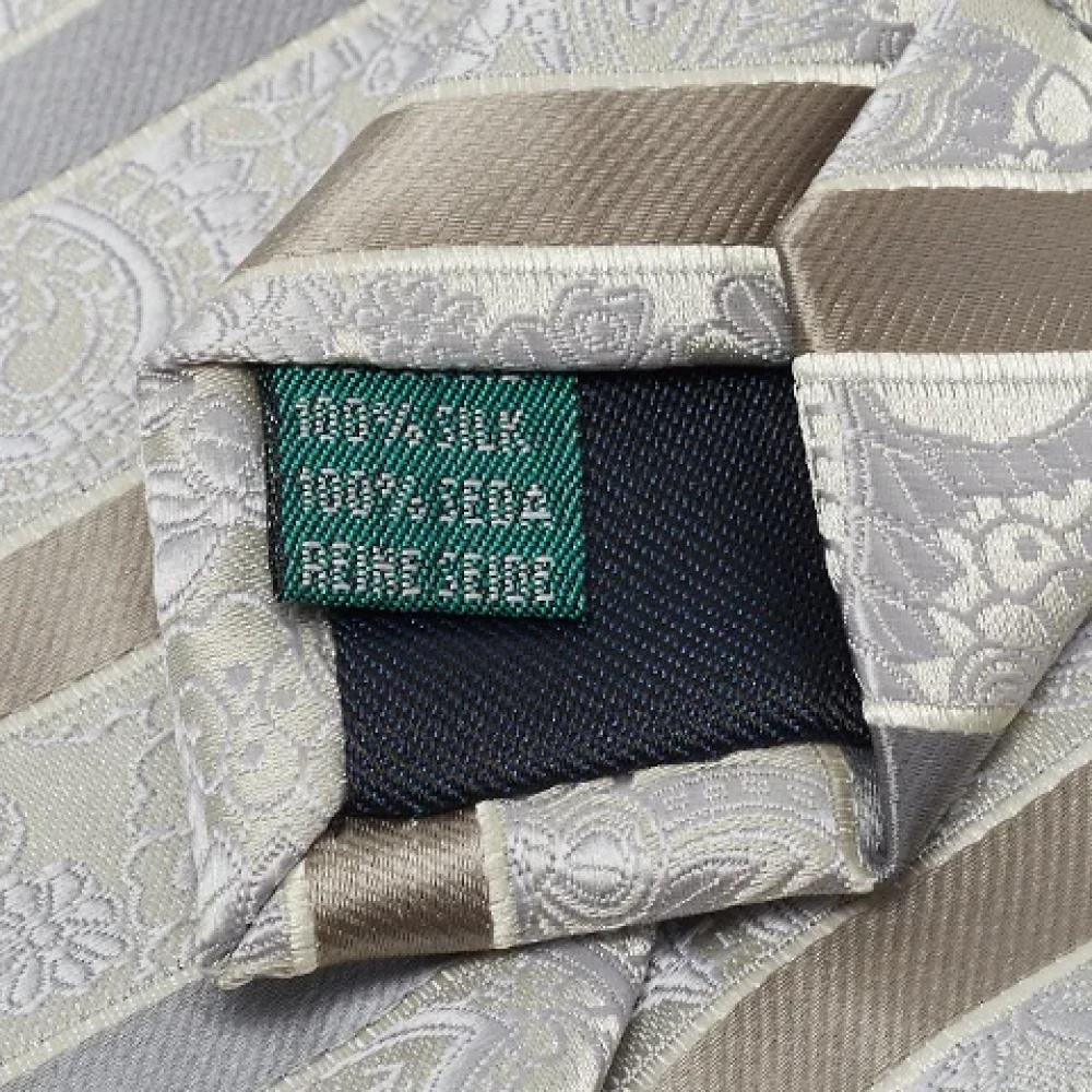 Valentino Vintage Pre-owned Silk home-office Gray Heren
