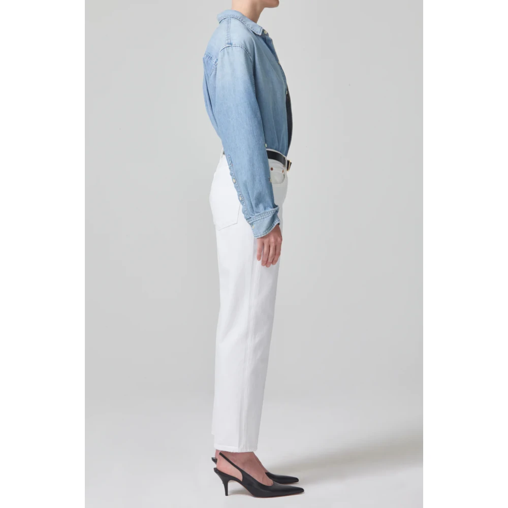 Citizens of Humanity High Rise Rechte Been Jeans White Dames