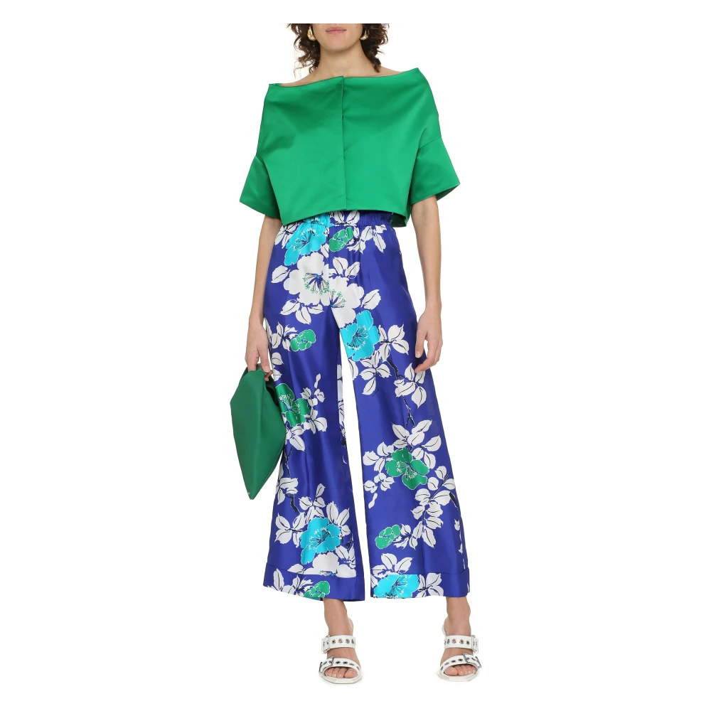 P.a.r.o.s.h. Geknoopte Off-Shoulder Bolero Jas Green Dames