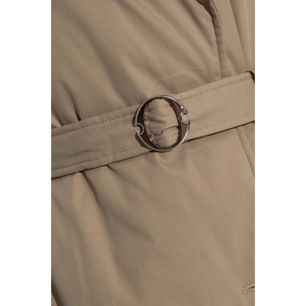 alexander mcqueen Gevoerde trenchcoat met riem Beige Dames