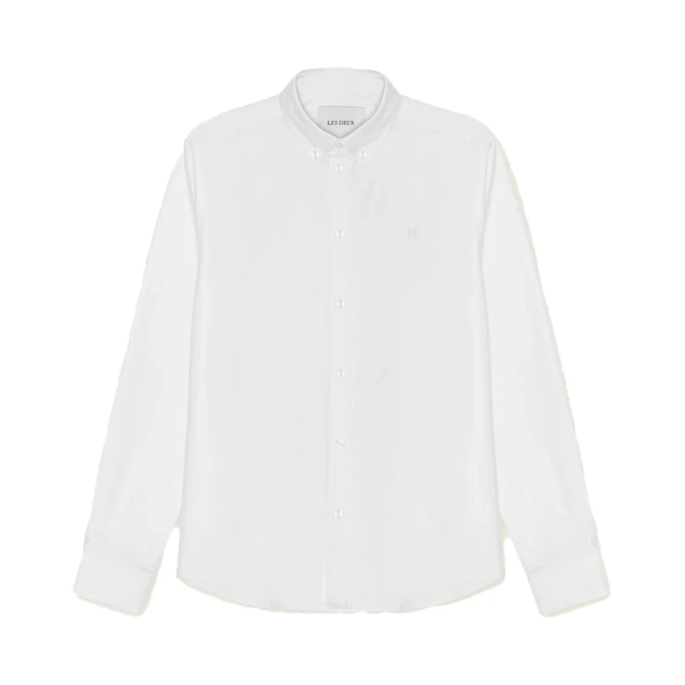 Les Deux Men's White Konrad Oxford Shirt - Casual Shirts - M - Shirts
