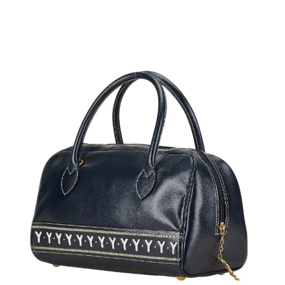 Yves Saint Laurent Vintage Pre-owned Leather handbags Blue Dames