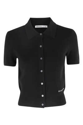 cardigan-noir-pull-manches-courtes-bouton