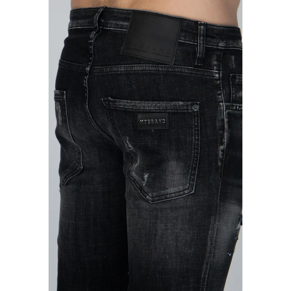 My Brand Midnight Ripped Dark Jeans Heren Zwart Black Heren