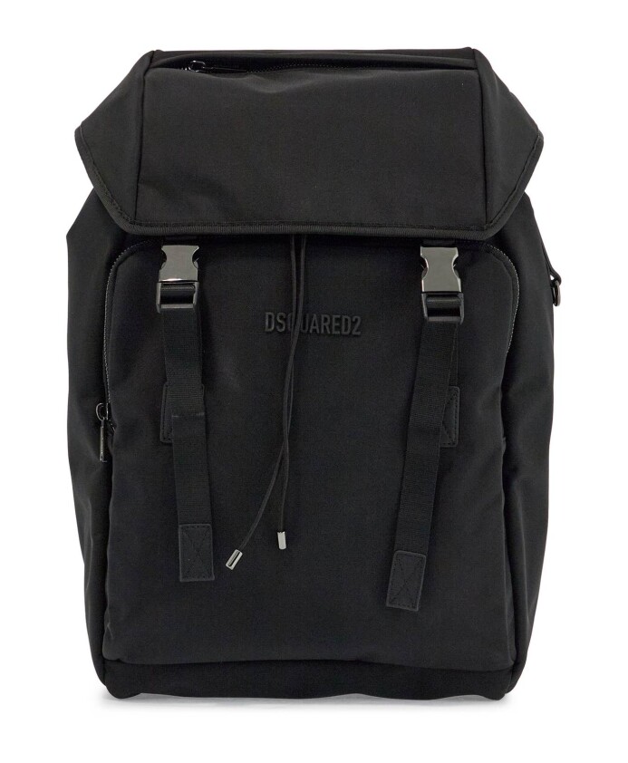 black-nylon-laptop-backpack