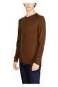 brown-plain-knitwear-long-sleeves-men