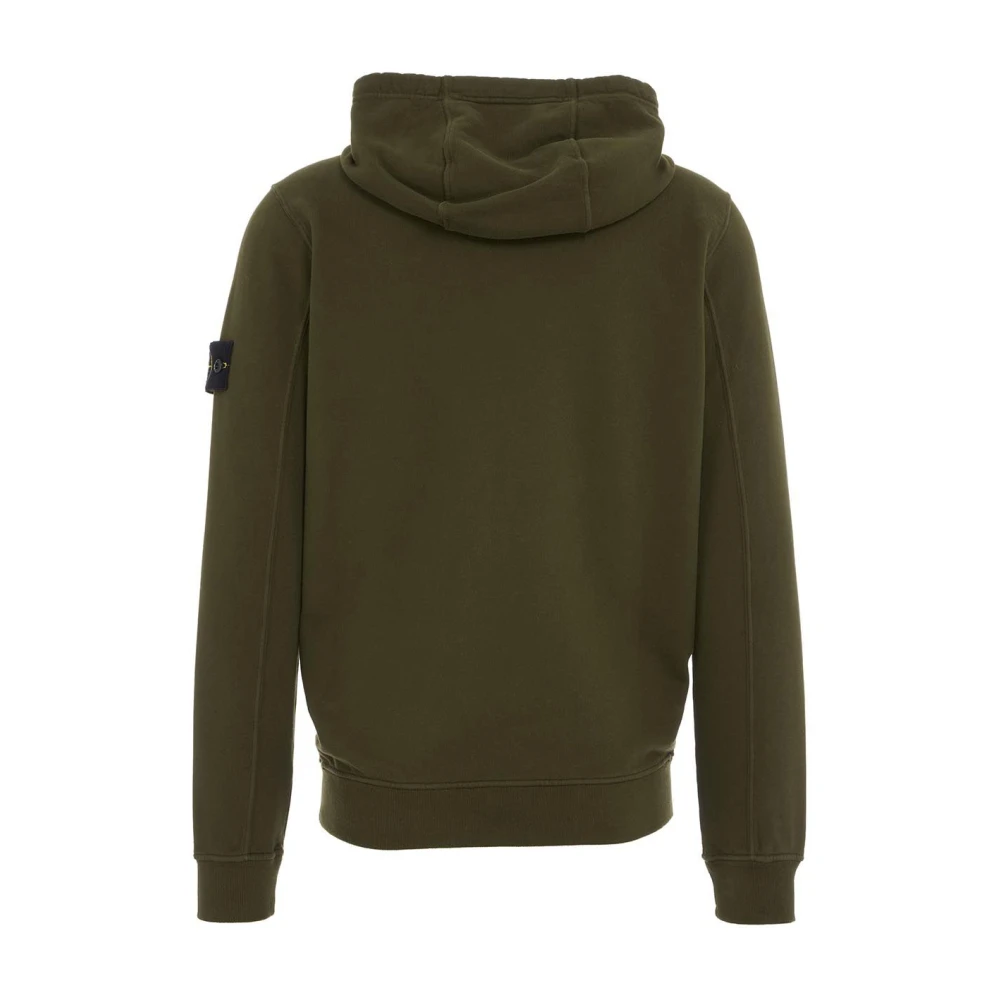 Stone Island Stijlvolle Rits Hoodie Green Heren