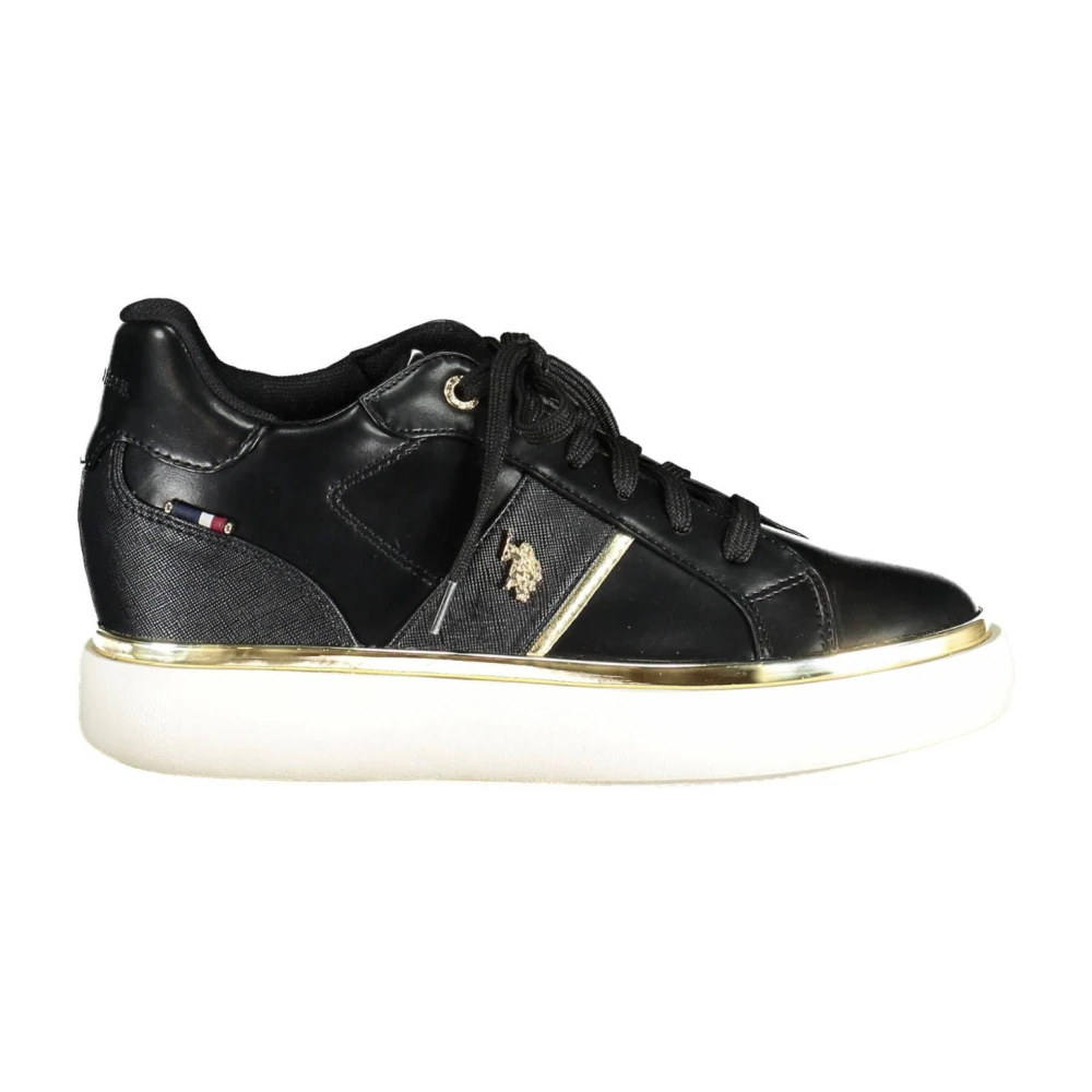 U.s. Polo Assn. Svarta Logo Snörskor Black, Dam