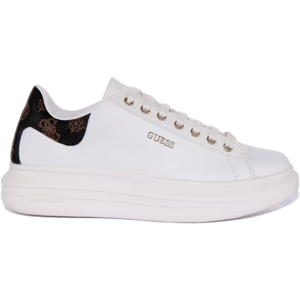 Guess Women's White/Brown 4G Trainers