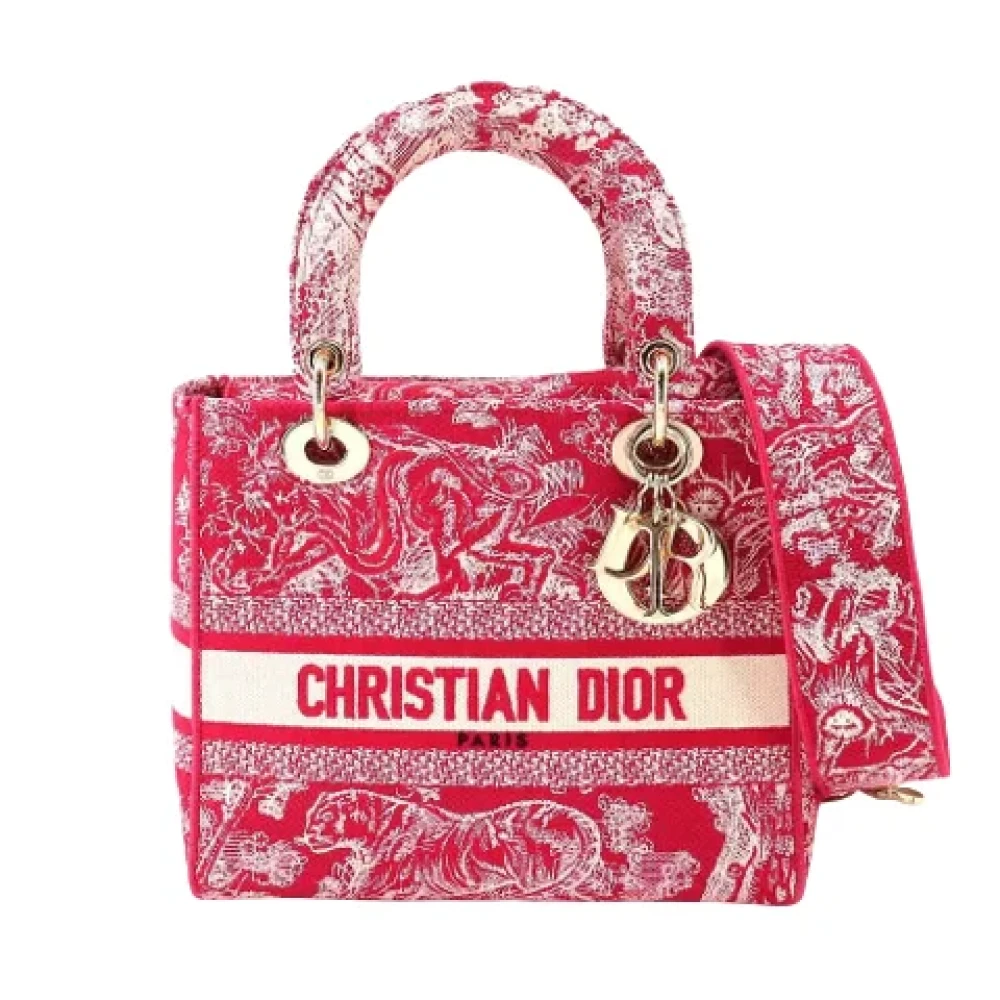 Dior Vintage Pre-owned Canvas dior-bags Pink Dames